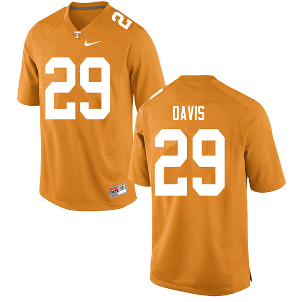Men #29 Brandon Davis Tennessee Volunteers College Football Jerseys Sale-Orange